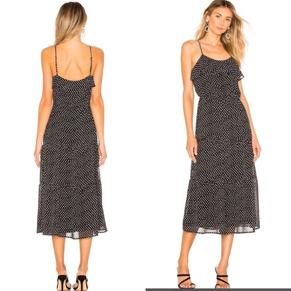 REVOLVE x House of Harlow Polka Dot Ruffle Midi Dress - Picture 1 of 7